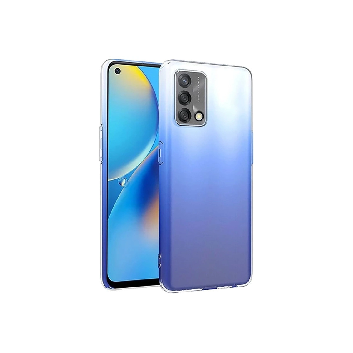 NEWFACE Oppo A74 4G Uyumlu Lüx Şeffaf Silikon Telefon Kılıfı Şeffaf