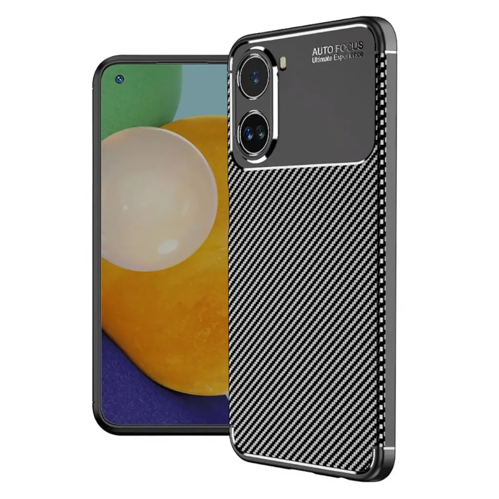 NEWFACE Xiaomi Poco X7 Pro Uyumlu Auto Focus Karbon Kapak Telefon Kılıfı Siyah