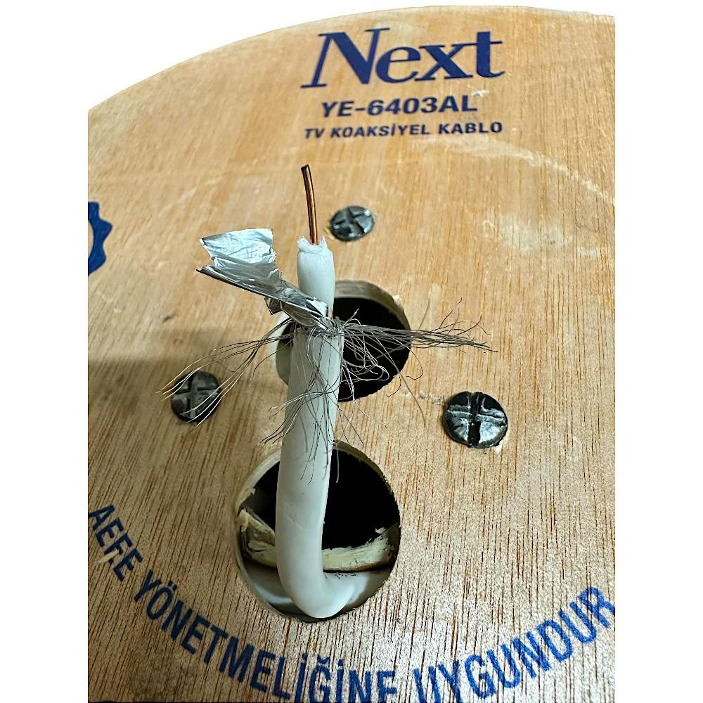 Next marka, YE-6403AL koaksiyel kablolu ahşap makara.