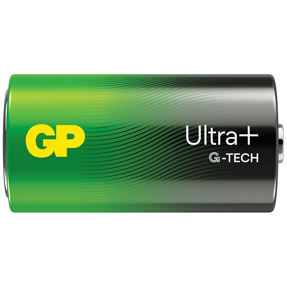 Batteria GP Ultra+ G-TECH verde e nera con motivo a onde.