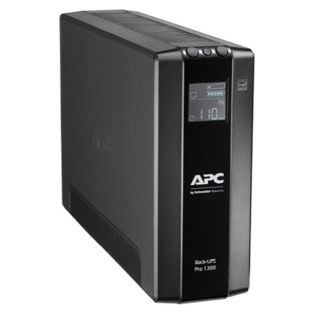 Schwarze APC Back-UPS Pro 1300 unterbrechungsfreie Stromversorgung mit LCD.