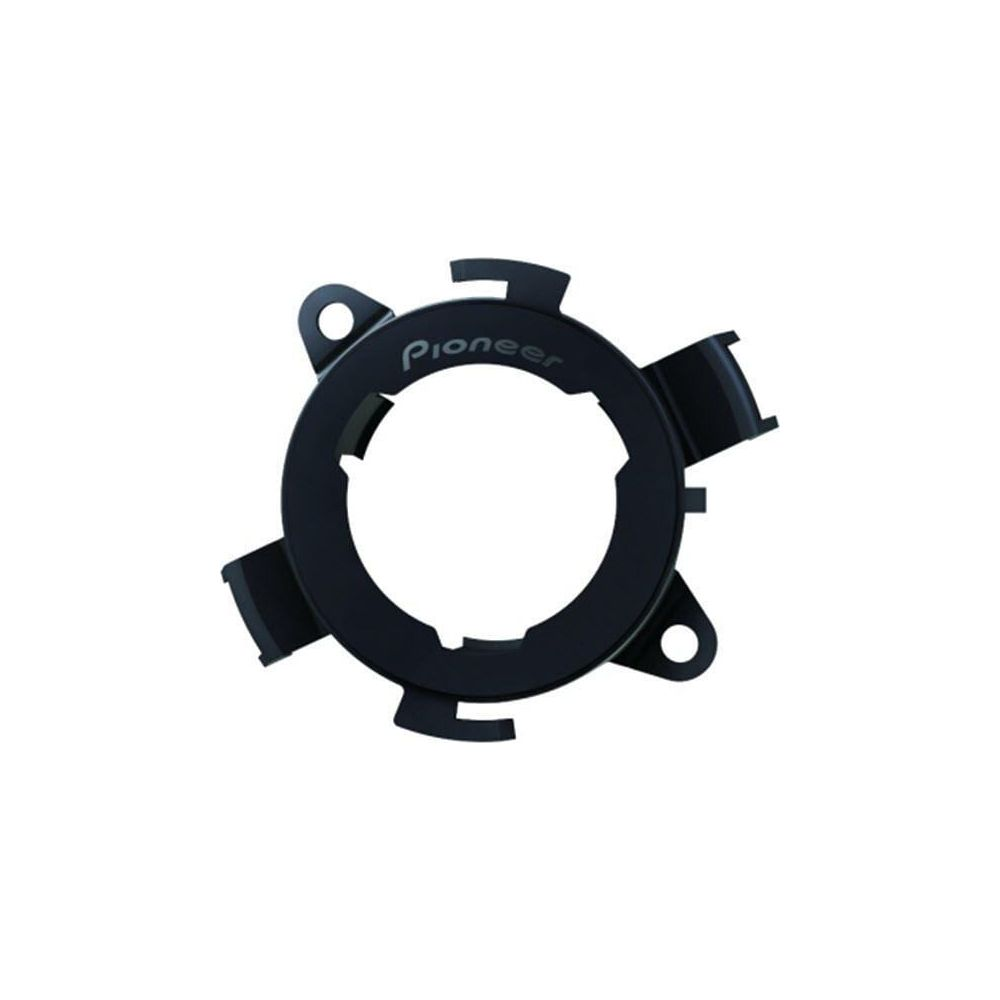 Anello nero Pioneer con cinque supporti e un foro rotondo.