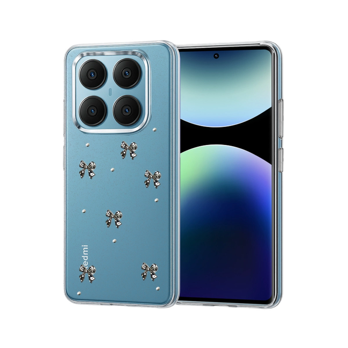 NEWFACE Xiaomi Redmi Note 14 Pro 4G Uyumlu Fiyonk Desenli Kapak Telefon Kılıfı Çok Renkli