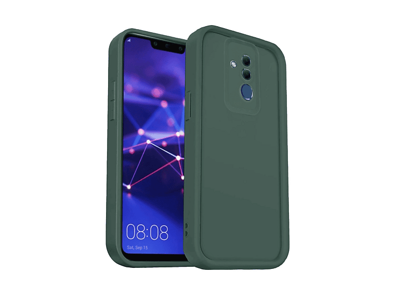 NEWFACE Huawei Mate 20 Lite Uyumlu Viera Silikon Telefon Kılıfı Koyu Yeşil