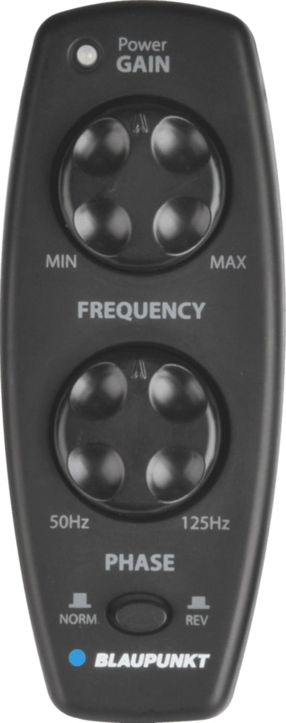 Controller Blaupunkt nero con controlli per gain, frequenza e fase.