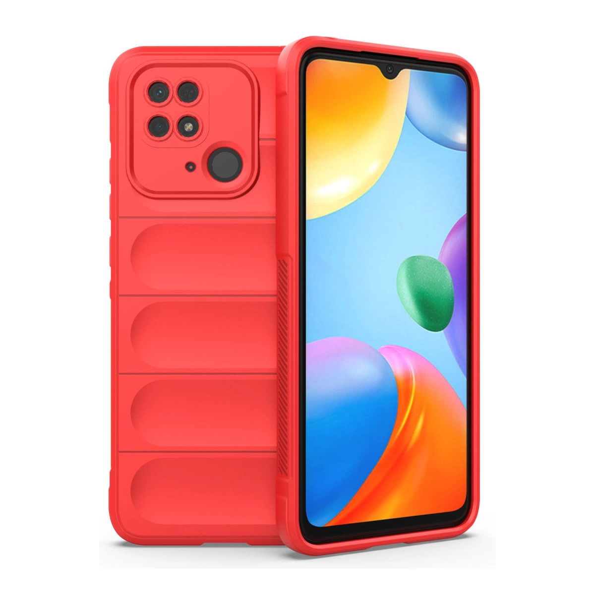 NEWFACE Xiaomi Redmi 10c Uyumlu Optimum Silikon Telefon Kılıfı Kırmızı