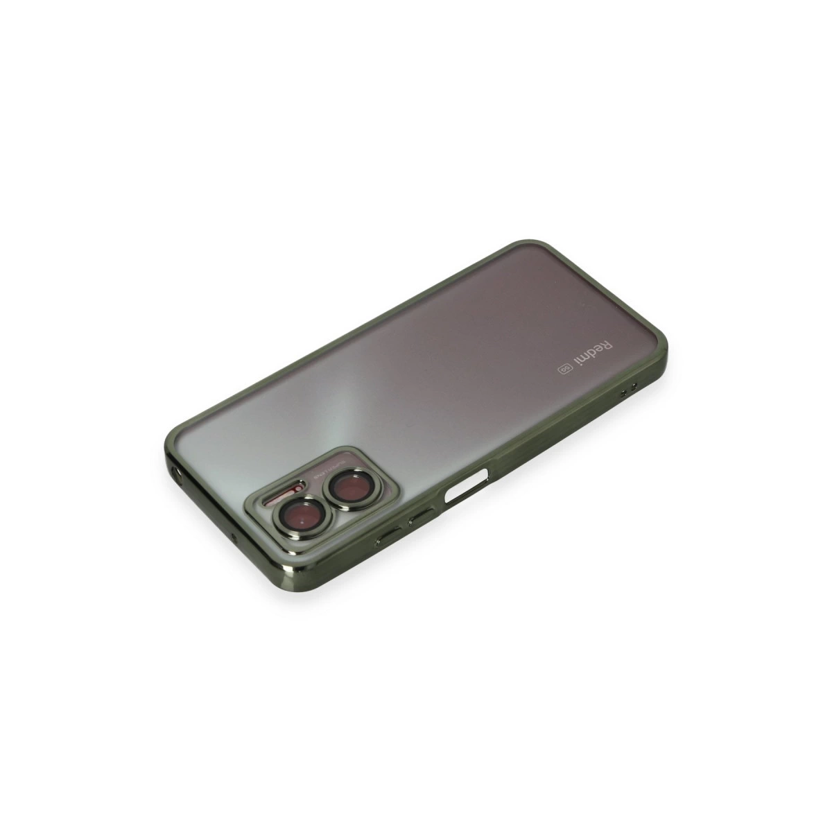 Beyaz arka plan üzerinde iki kameralı gri telefon.