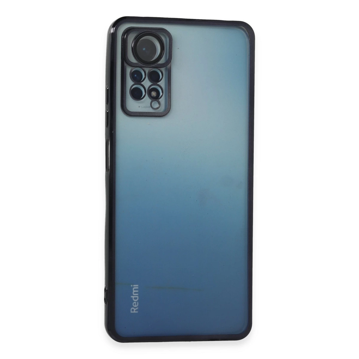 NEWFACE Xiaomi Redmi Note 11 Pro Uyumlu Kamera Korumalı Lensli Silikon Telefon Kılıfı Siyah