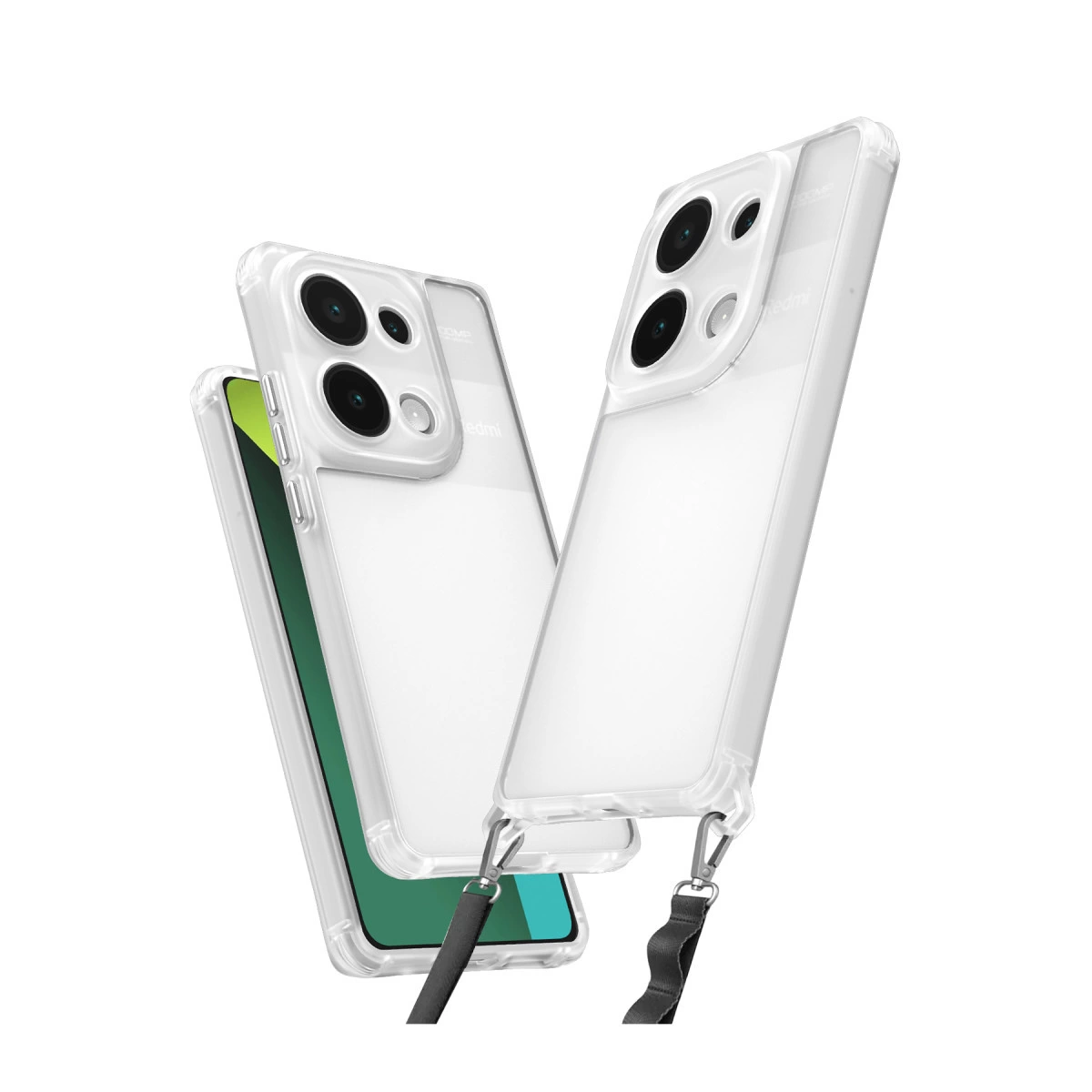 NEWFACE Xiaomi Redmi Note 13 Pro 4G Uyumlu Penta Silikon Uyumlu Telefon Kılıfı Şeffaf