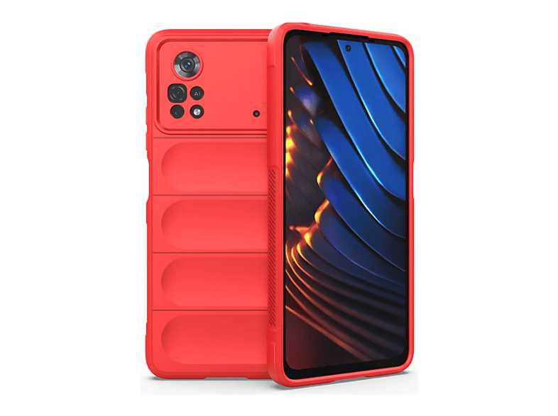 NEWFACE Xiaomi Poco X4 Pro 5G Uyumlu Optimum Silikon Telefon Kılıfı Kırmızı