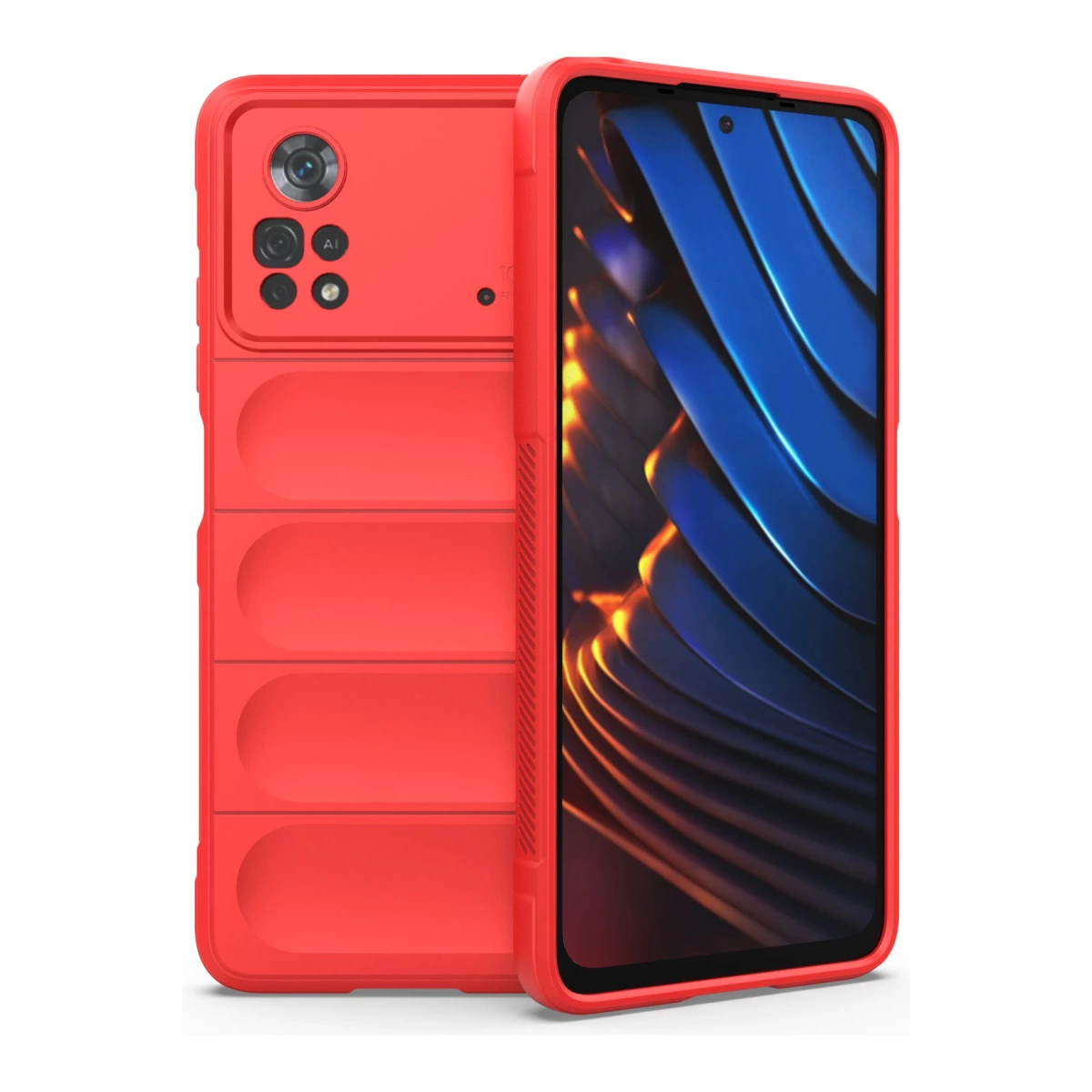 NEWFACE Xiaomi Poco X4 Pro 5G Uyumlu Optimum Silikon Telefon Kılıfı Kırmızı