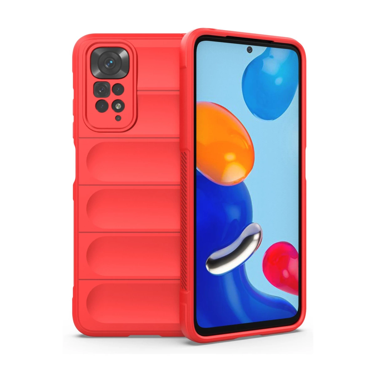 NEWFACE Xiaomi Redmi Note 11 Uyumlu Optimum Silikon Telefon Kılıfı Kırmızı