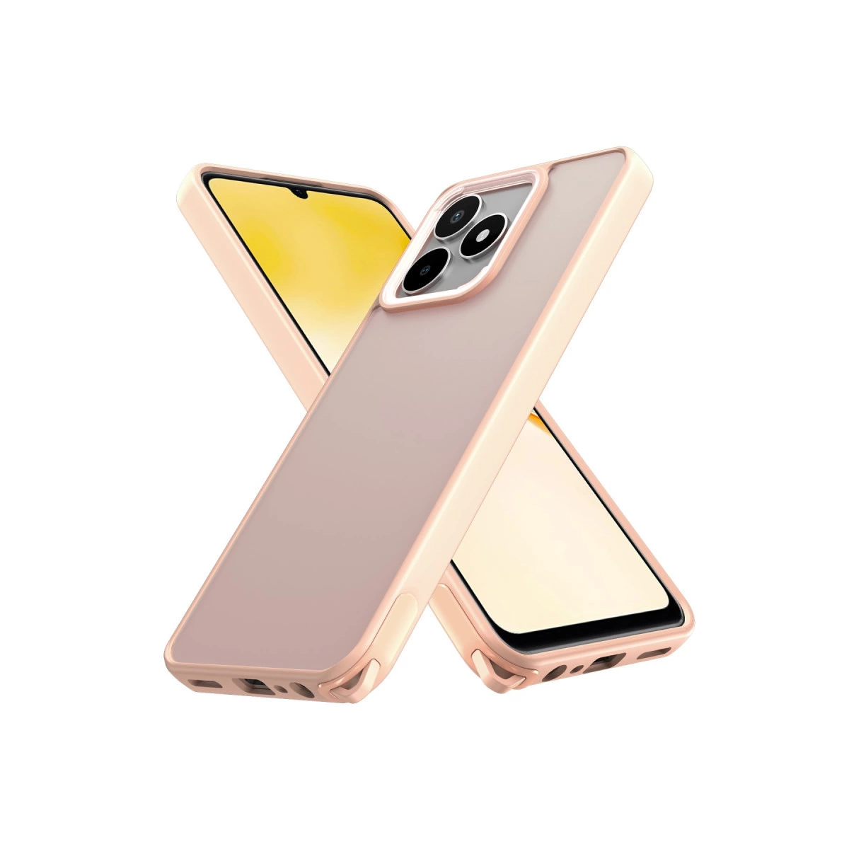 NEWFACE Realme C53 Uyumlu Elegant Kapak Telefon Kılıfı Pudra