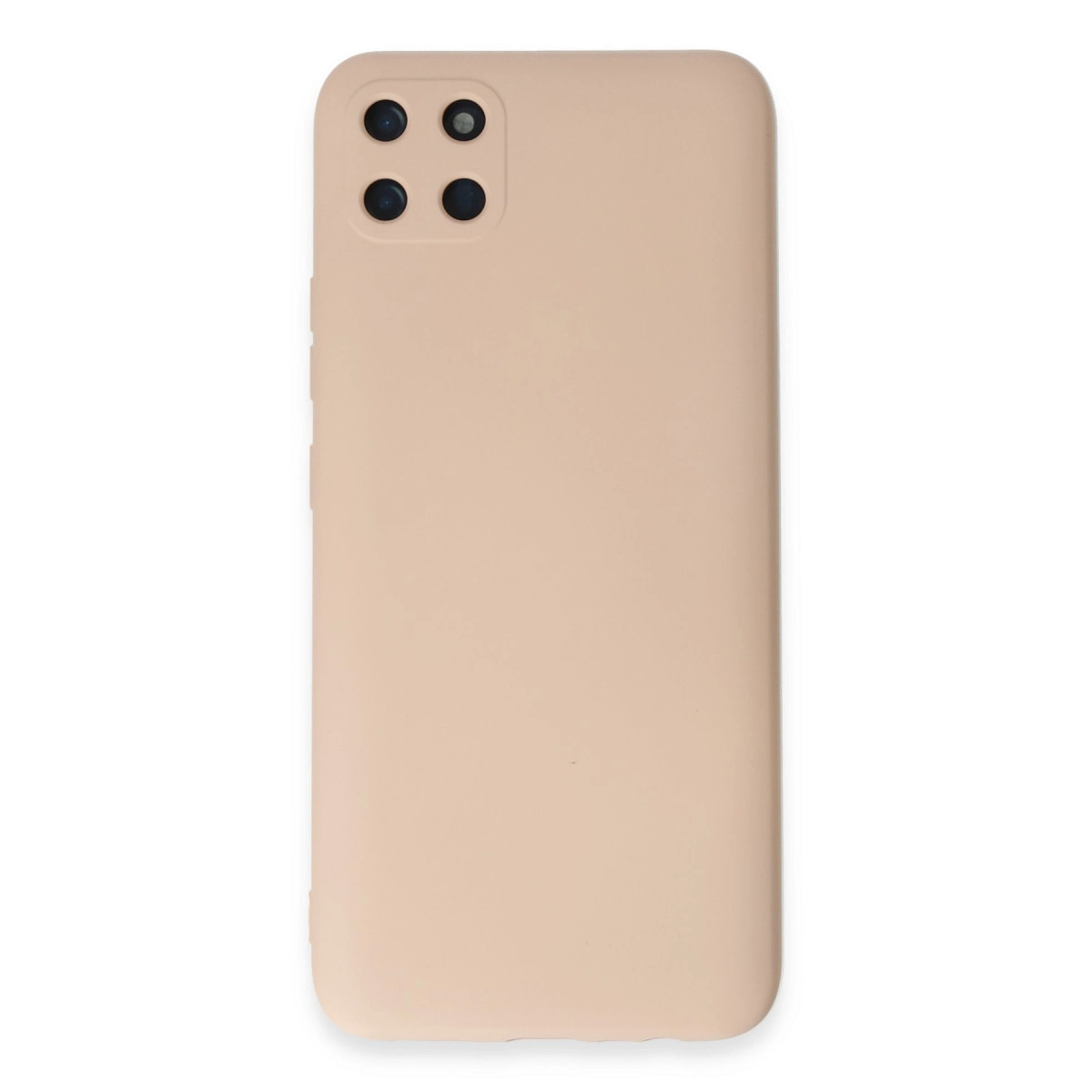 NEWFACE Realme C11 Uyumlu Nano İçi Kadife Silikon Telefon Kılıfı Pudra