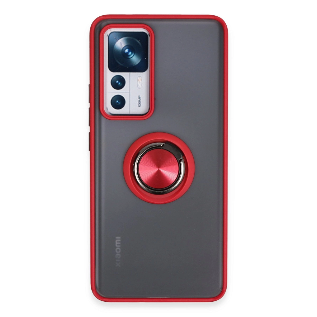 NEWFACE Xiaomi Mi 12t Pro Uyumlu Montreal Yüzüklü Silikon Kapak Telefon Kılıfı Kırmızı