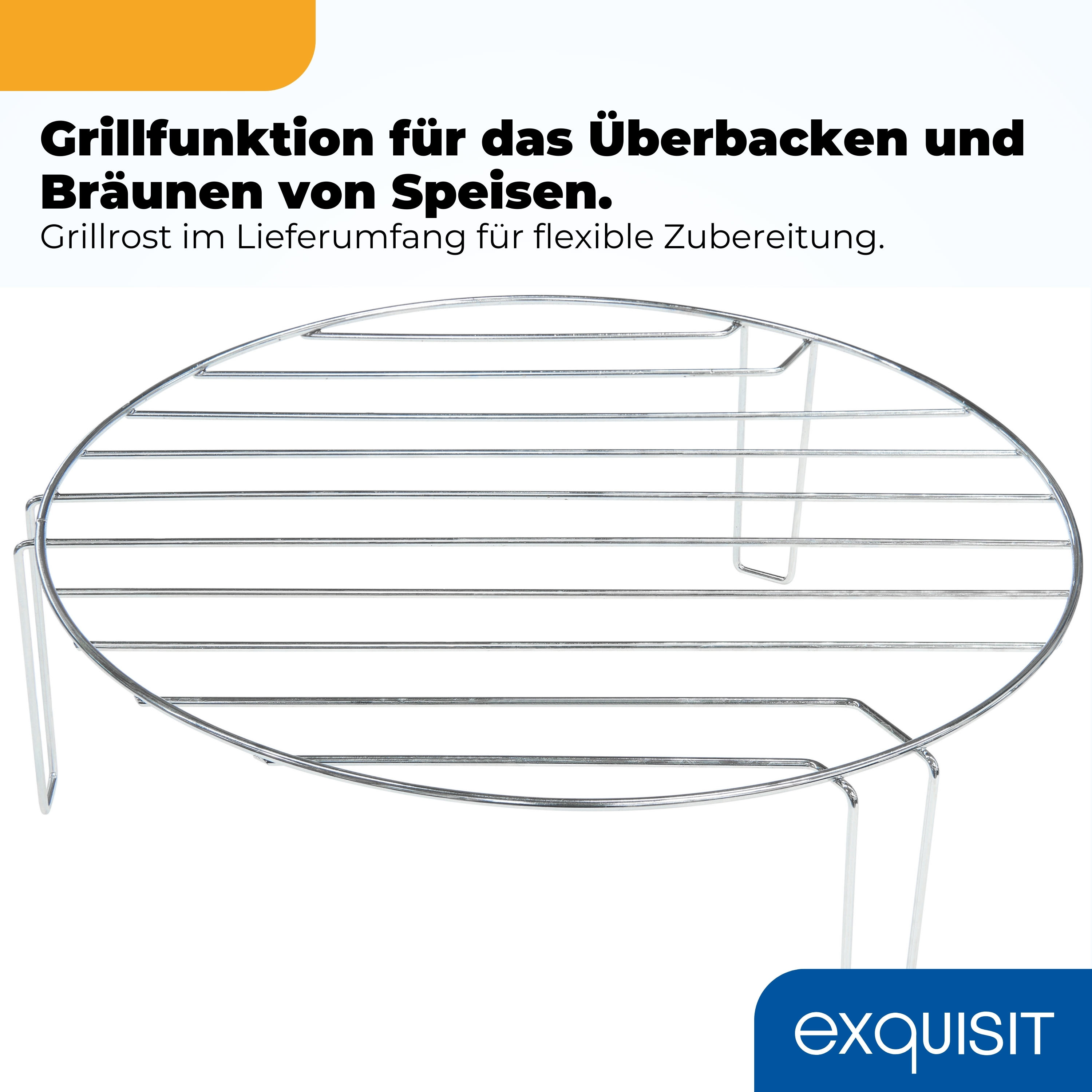 Ein runder Grillrost mit Metallstreben, bereit für den Einsatz.