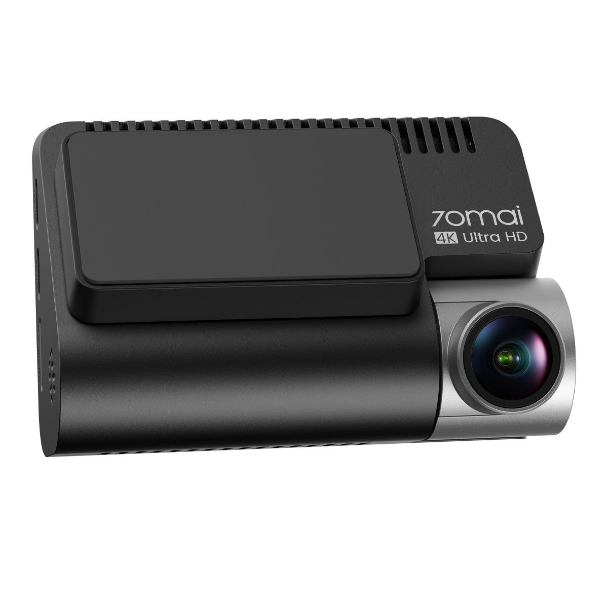 Black 70mai 4K Ultra HD dashcam with a camera lens.