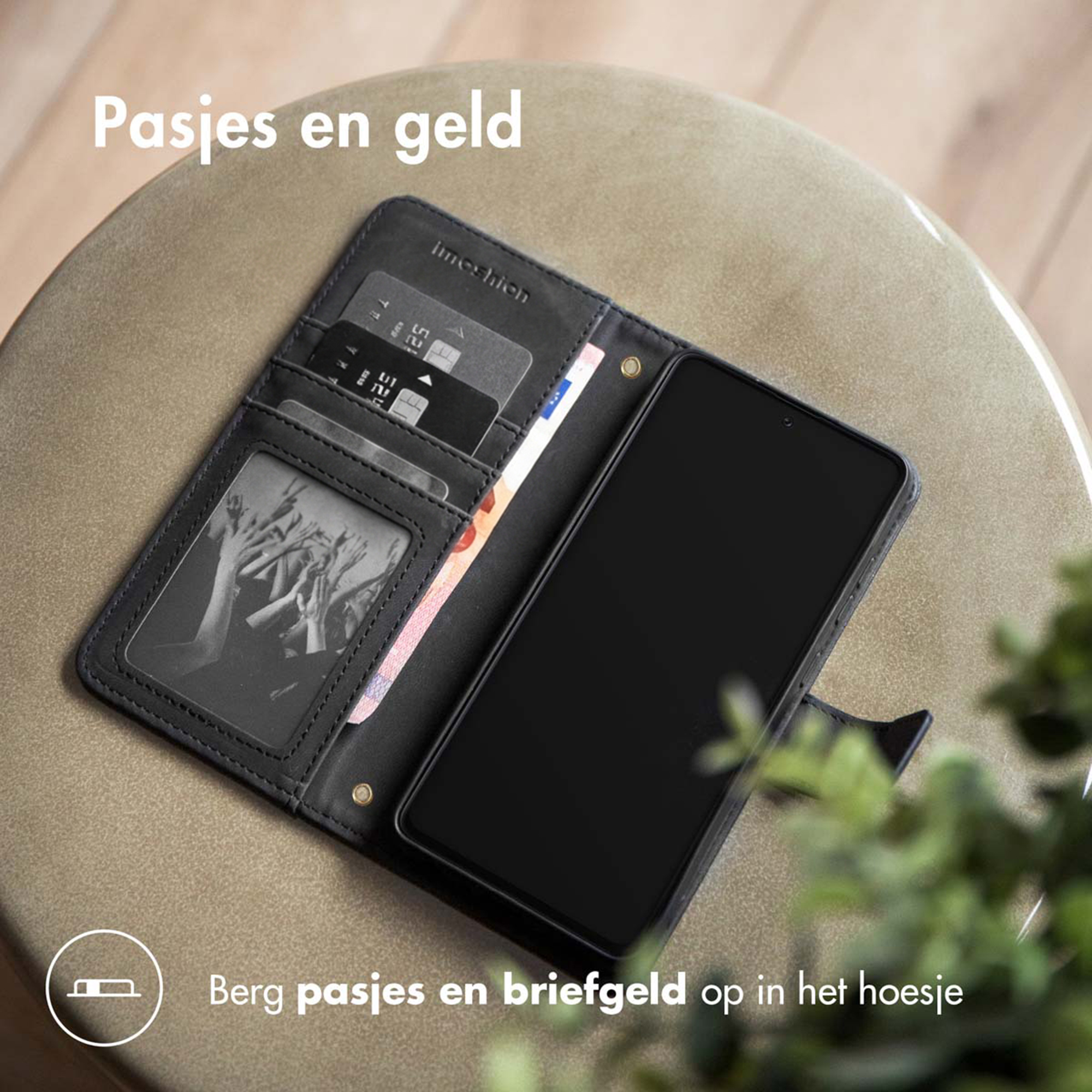 Cover Portafoglio In Pelle PU Per Google Pixel 7A Con 3 Slot Carte E Supporto Orizzontale Grigio - 3