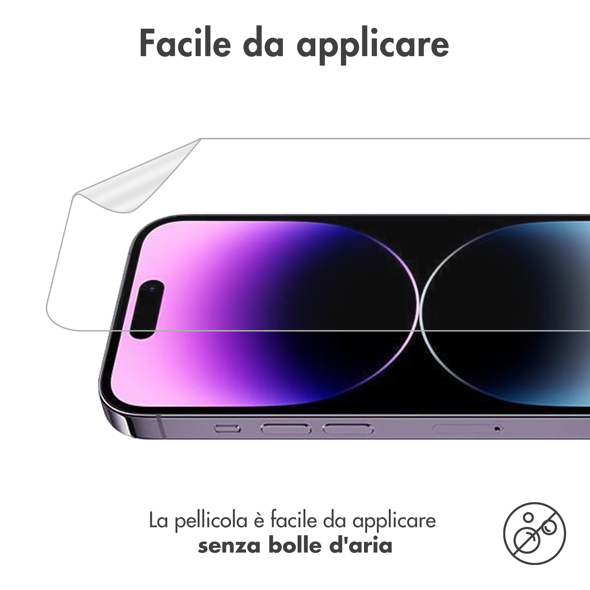 Un protecteur d'écran est appliqué sur un smartphone.