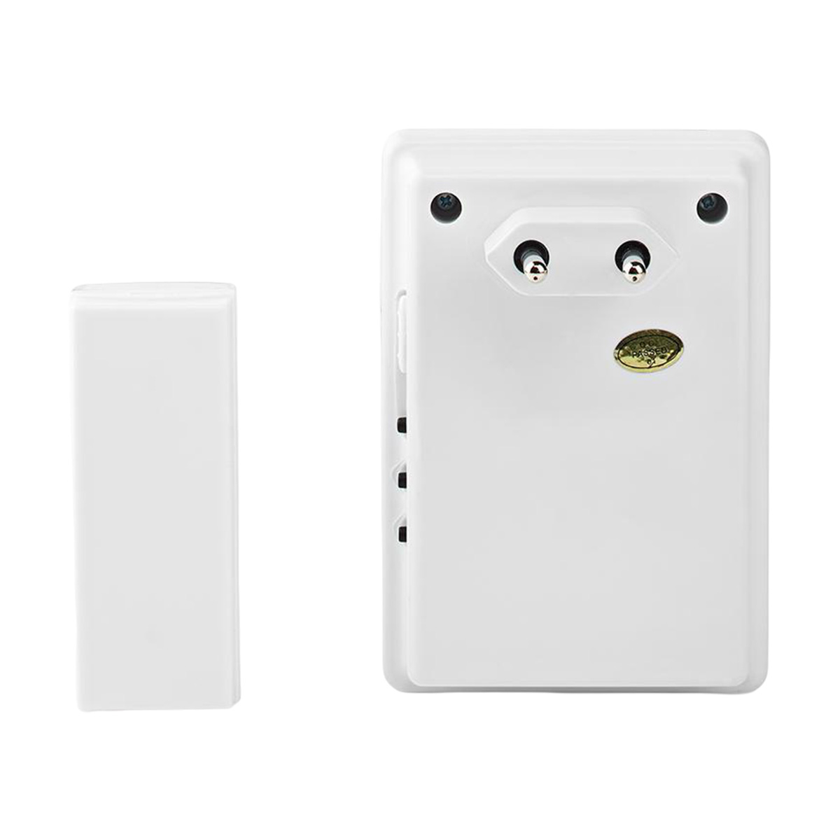 Dwa białe prostokątne obiekty obok siebie na białym tle.