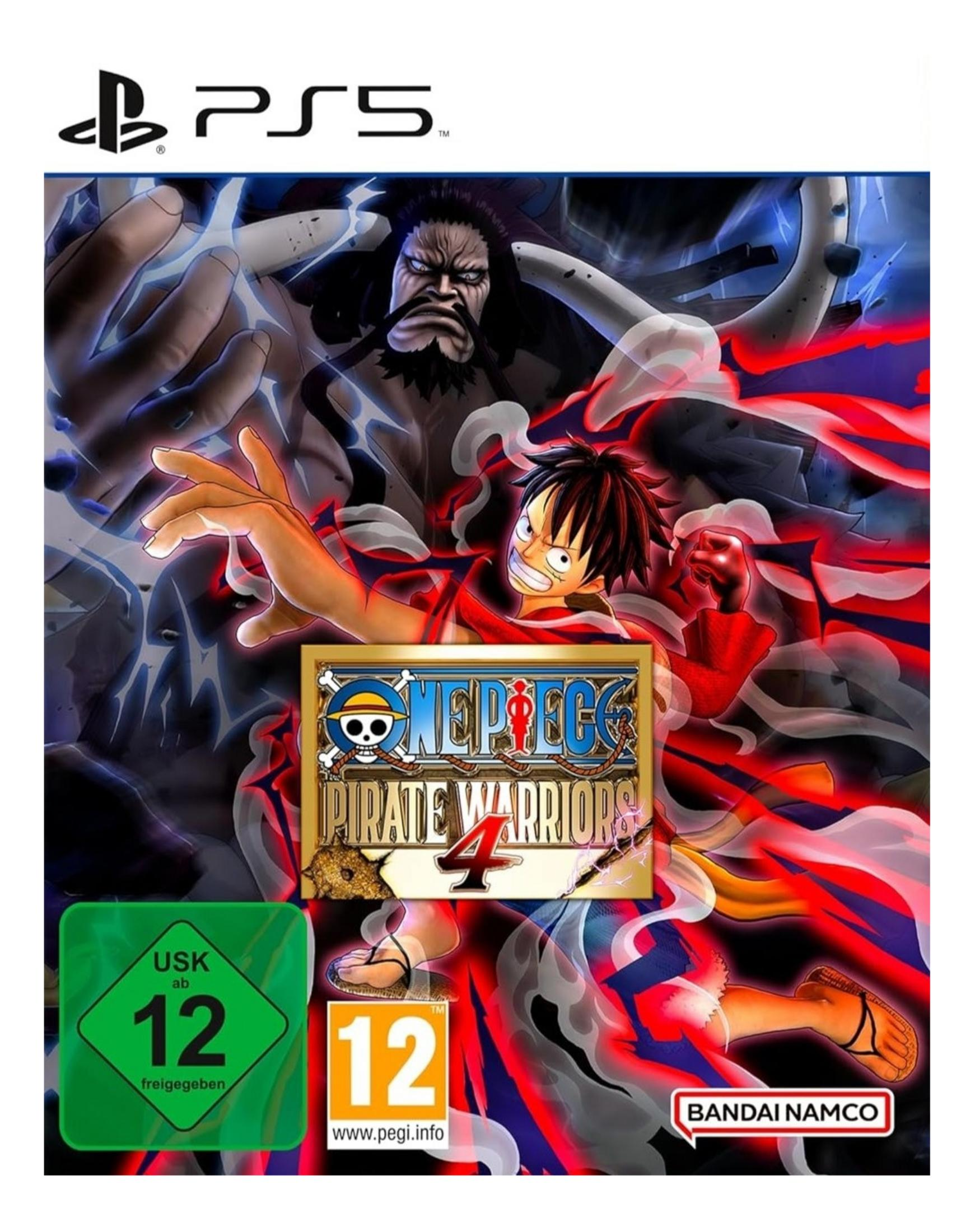 Copertina del gioco PS5 con Luffy e Kaido di One Piece: Pirate Warriors 4.
