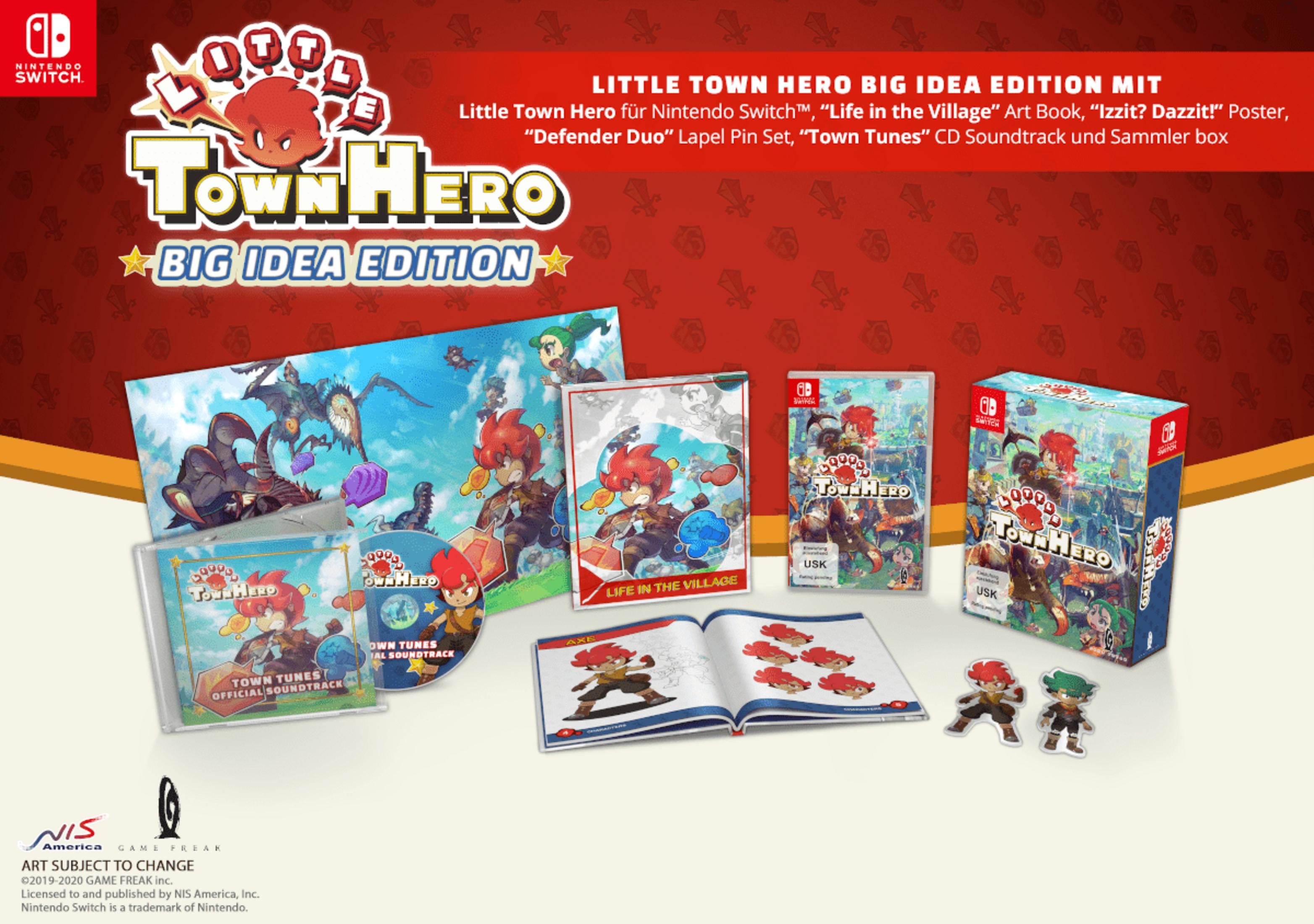 Little Town Hero Big Idea Edition für Nintendo Switch mit Spiel, Artbook, Poster, Soundtrack.