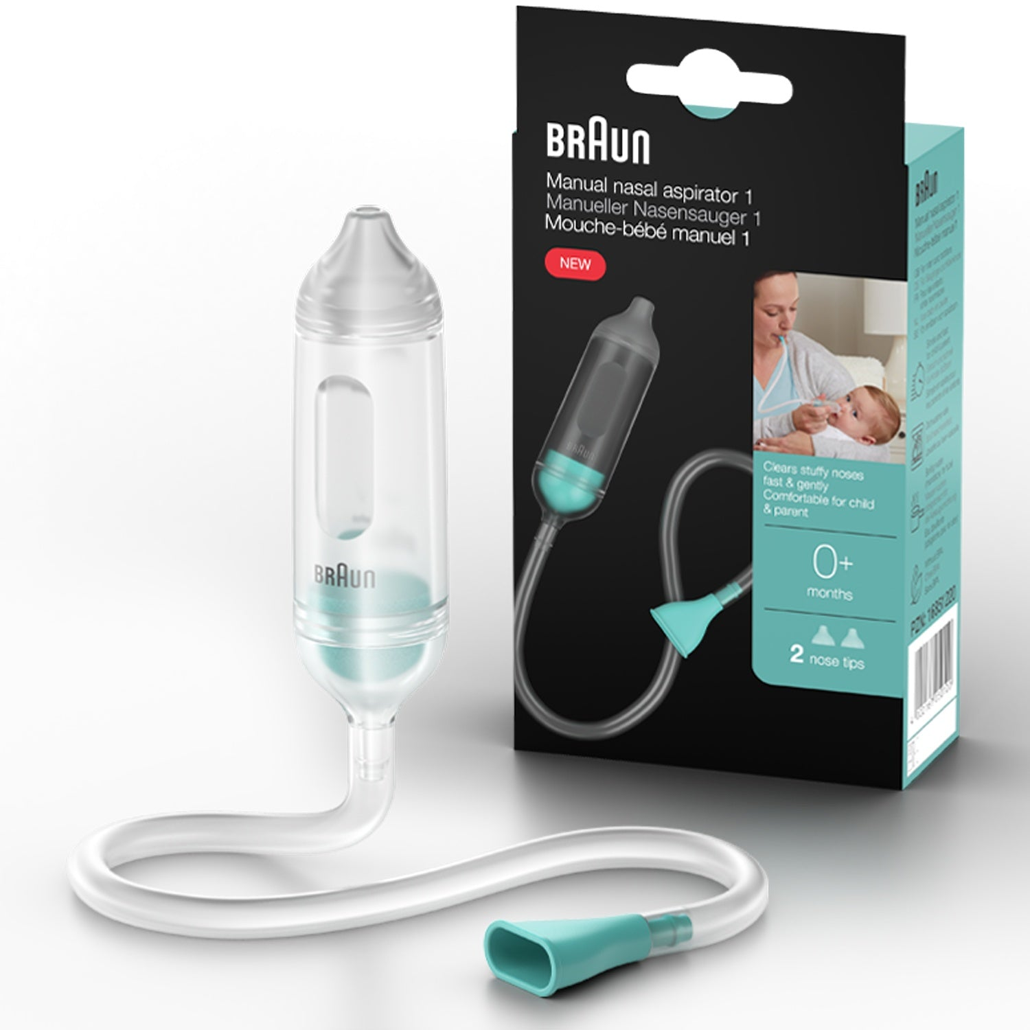 Braun neusreiniger met slang en verpakking