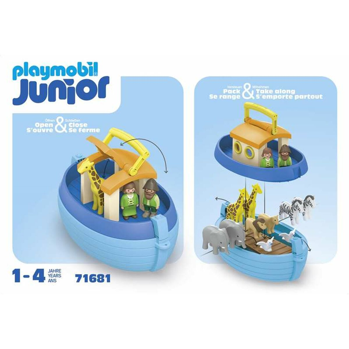 Juguete Arca de Noé Playmobil Junior con animales y figuras.