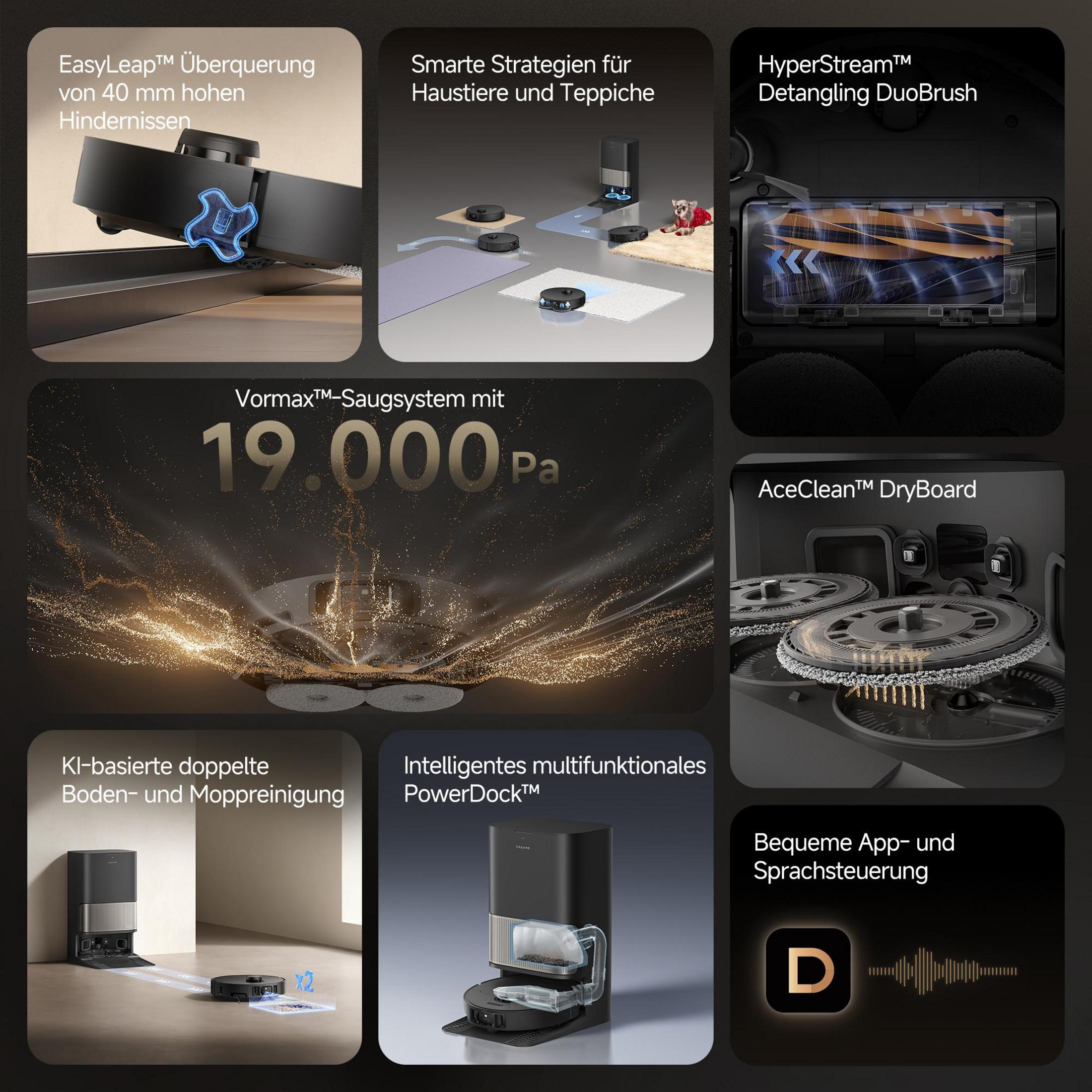 Robot odkurzający pokonuje przeszkodę o wysokości 40 mm.