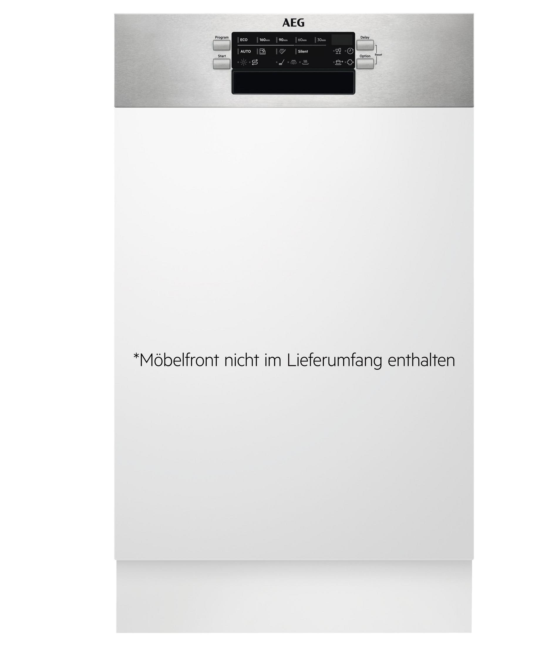AEG Spülmaschine mit Bedienfeld. Möbelfront nicht enthalten.