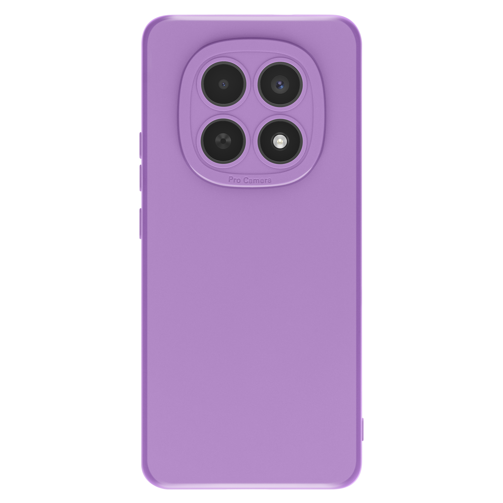 Paarse telefoonhoes met vier camera's en "Pro Camera" tekst.