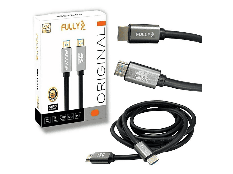 FULLY 4Kx2K 60HZ UHD 2.0V 7 Metre HDMI Kablo Siyah