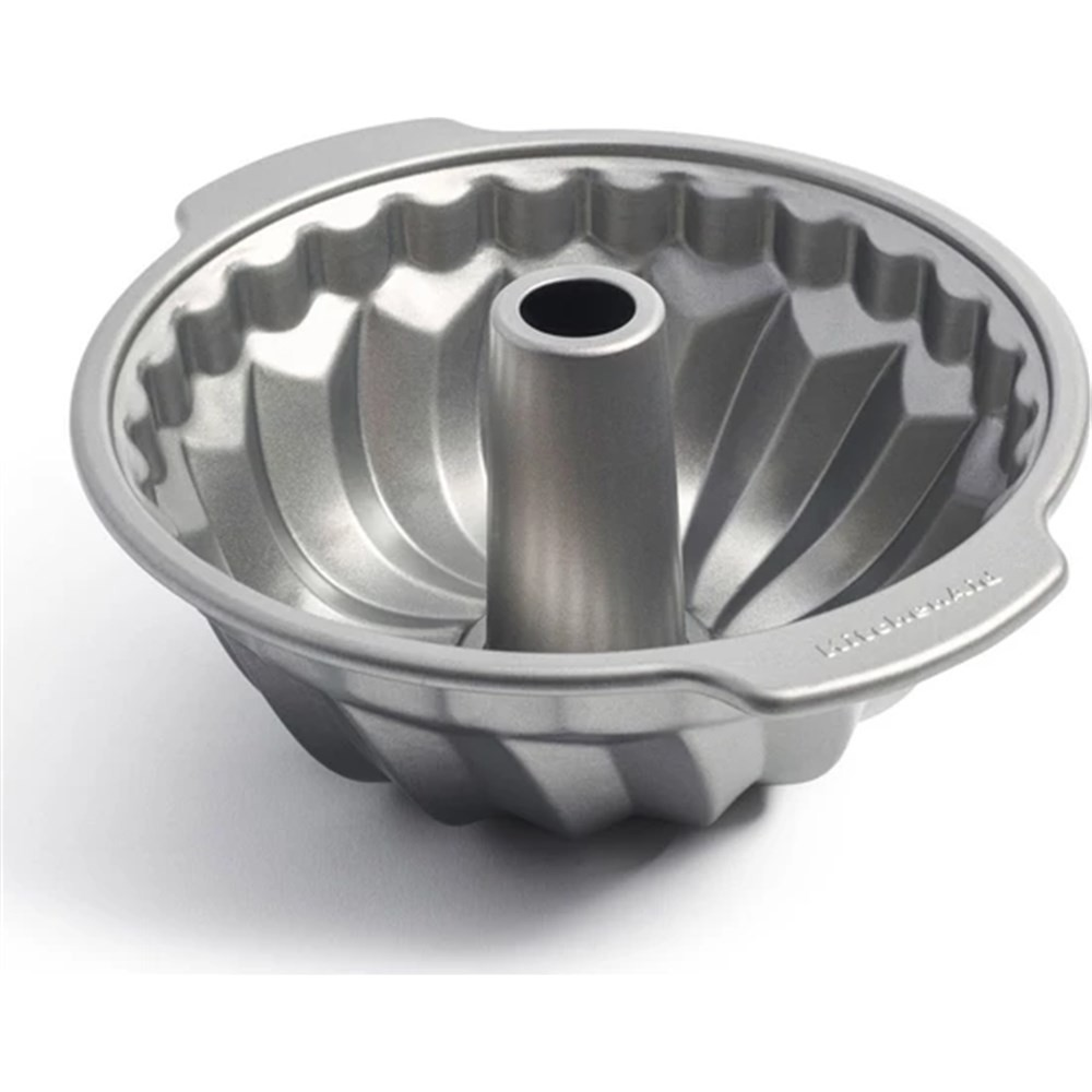 KITCHENAID 24 CM Bundt Yüksek Isı Dayanımlı Yapışmaz Kaplama Özellikli Kek Kalıbı Gri
