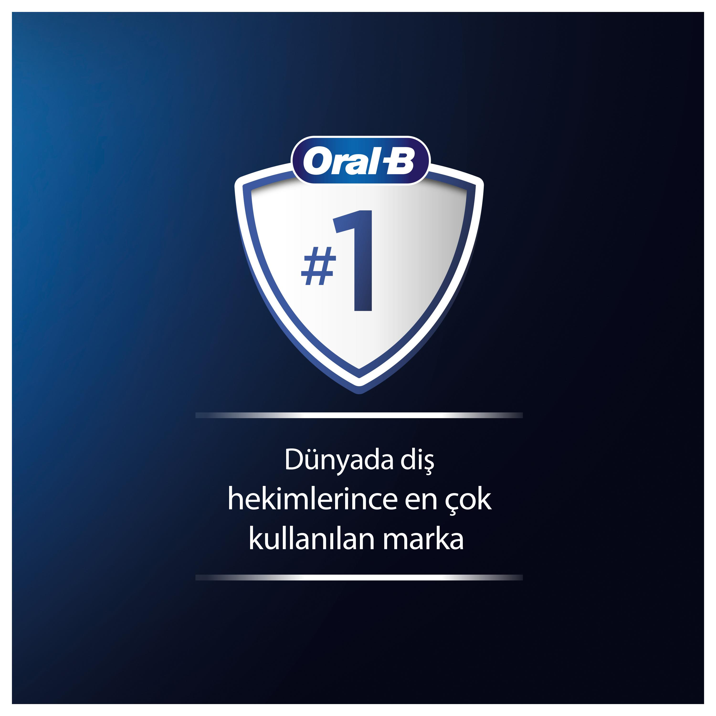 Oral-B logosu, 1 rakamı ve Türkçe metin.