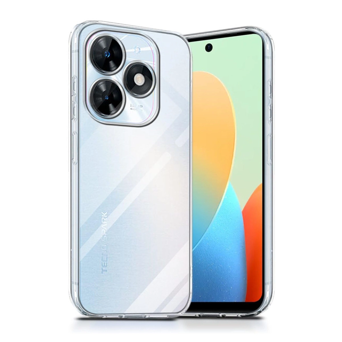 NEWFACE Tecno Spark Go 2024 Uyumlu  Lüx Şeffaf Silikon Telefon Kılıfı Şeffaf