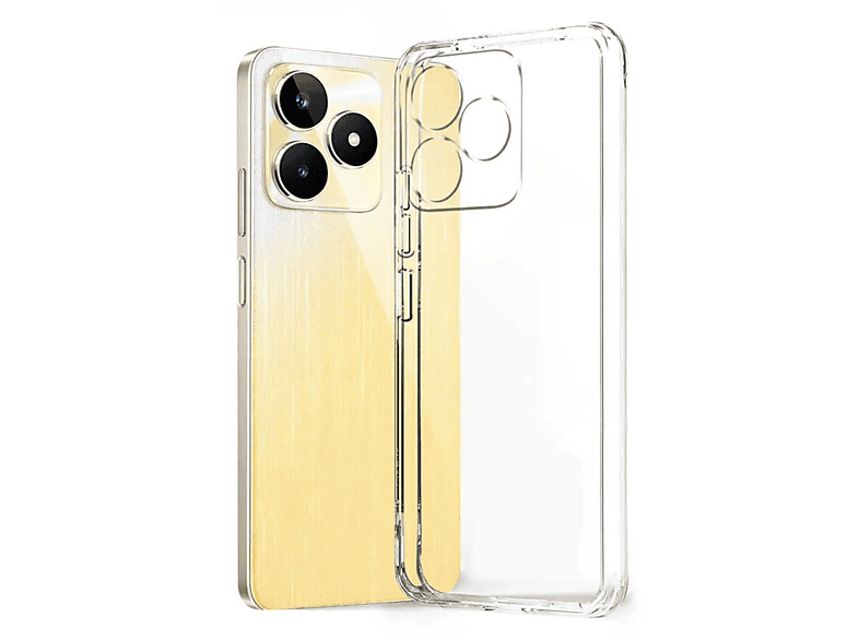 NEWFACE Realme Note 50 4G Uyumlu Lüx Şeffaf Silikon Telefon Kılıfı Şeffaf