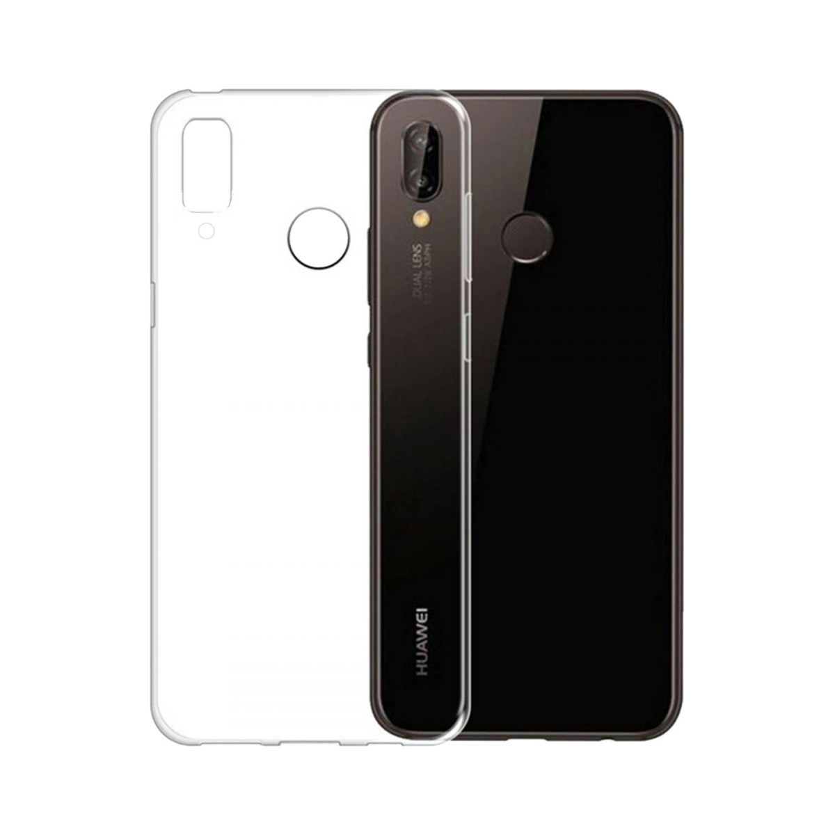 NEWFACE Huawei P20 Lite Uyumlu  Lüx Şeffaf Silikon Telefon Kılıfı Şeffaf