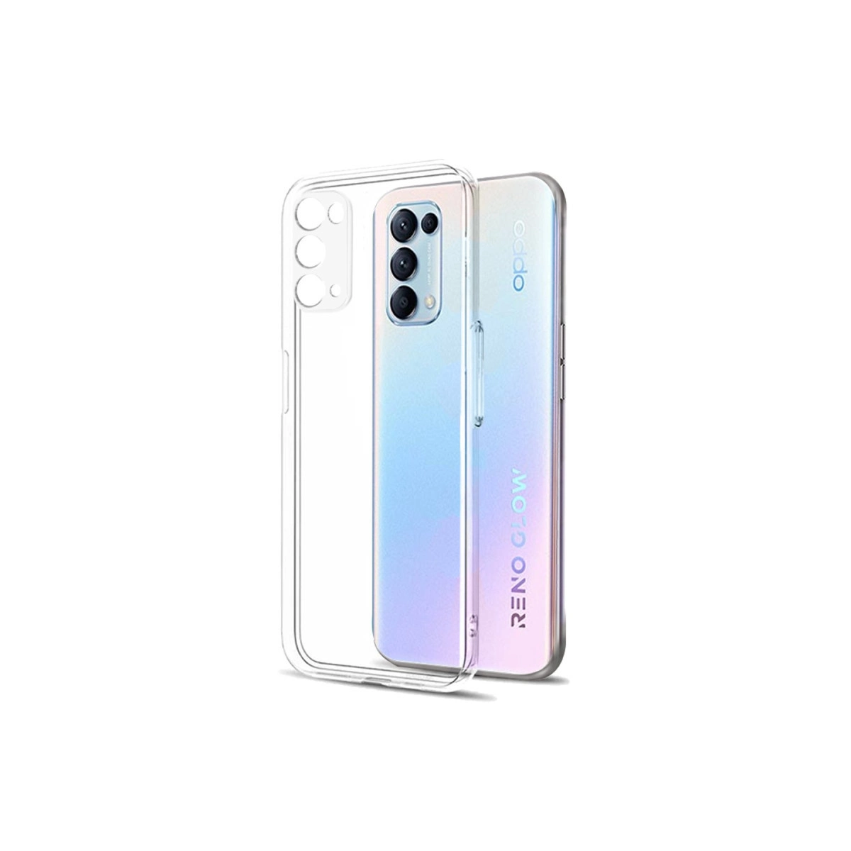 NEWFACE Oppo Reno 5 Pro Uyumlu  Lüx Şeffaf Silikon Telefon Kılıfı Şeffaf