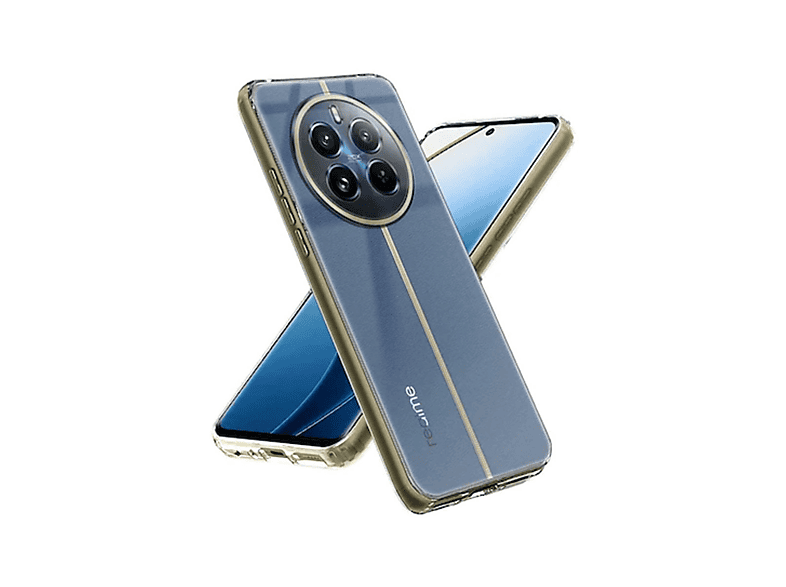 NEWFACE Realme 12 5G Uyumlu Lüx Şeffaf Silikon Telefon Kılıfı Şeffaf