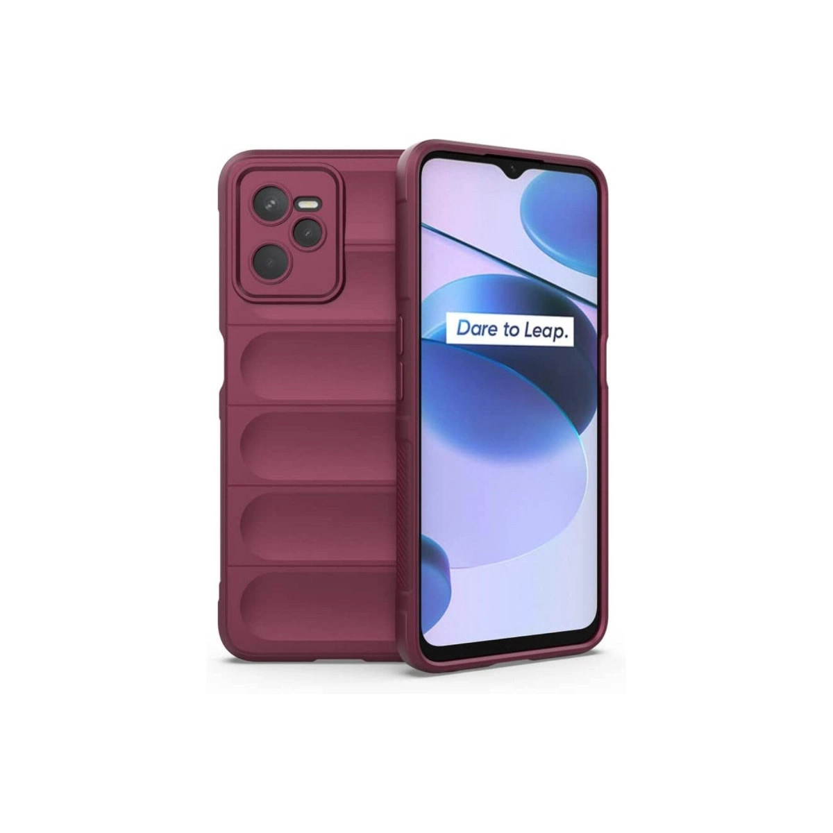NEWFACE Realme C35 Optimum Silikon Telefon Kılıfı Bordo
