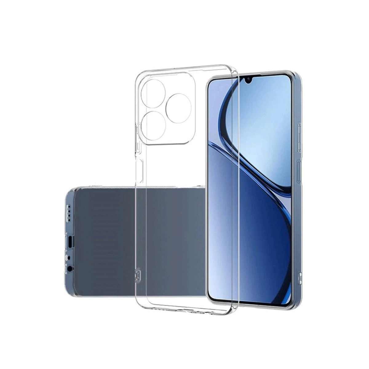 NEWFACE Realme C61 Uyumlu  Lüx Şeffaf Silikon Telefon Kılıfı Şeffaf