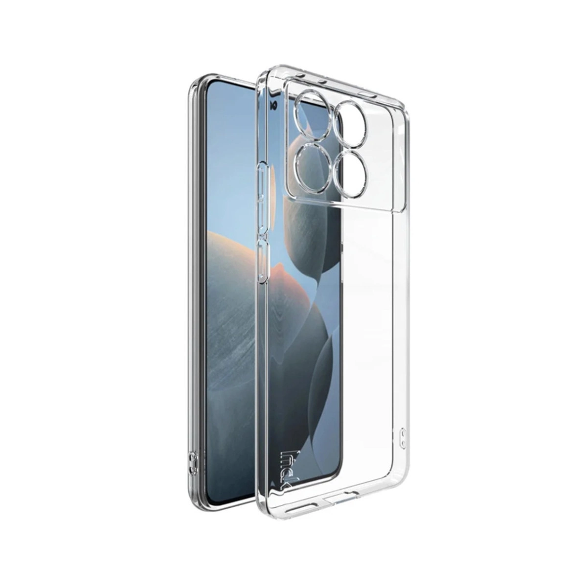 NEWFACE Xiaomi Poco X6 Pro Uyumlu  Lüx Şeffaf Silikon Telefon Kılıfı Şeffaf