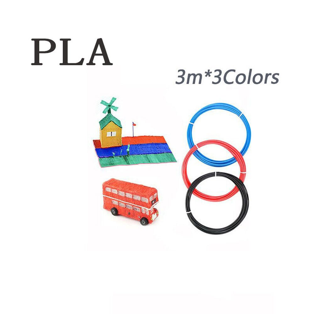 PLA 3m 3 Colori, autobus rosso a due piani e casa modello con mulino.