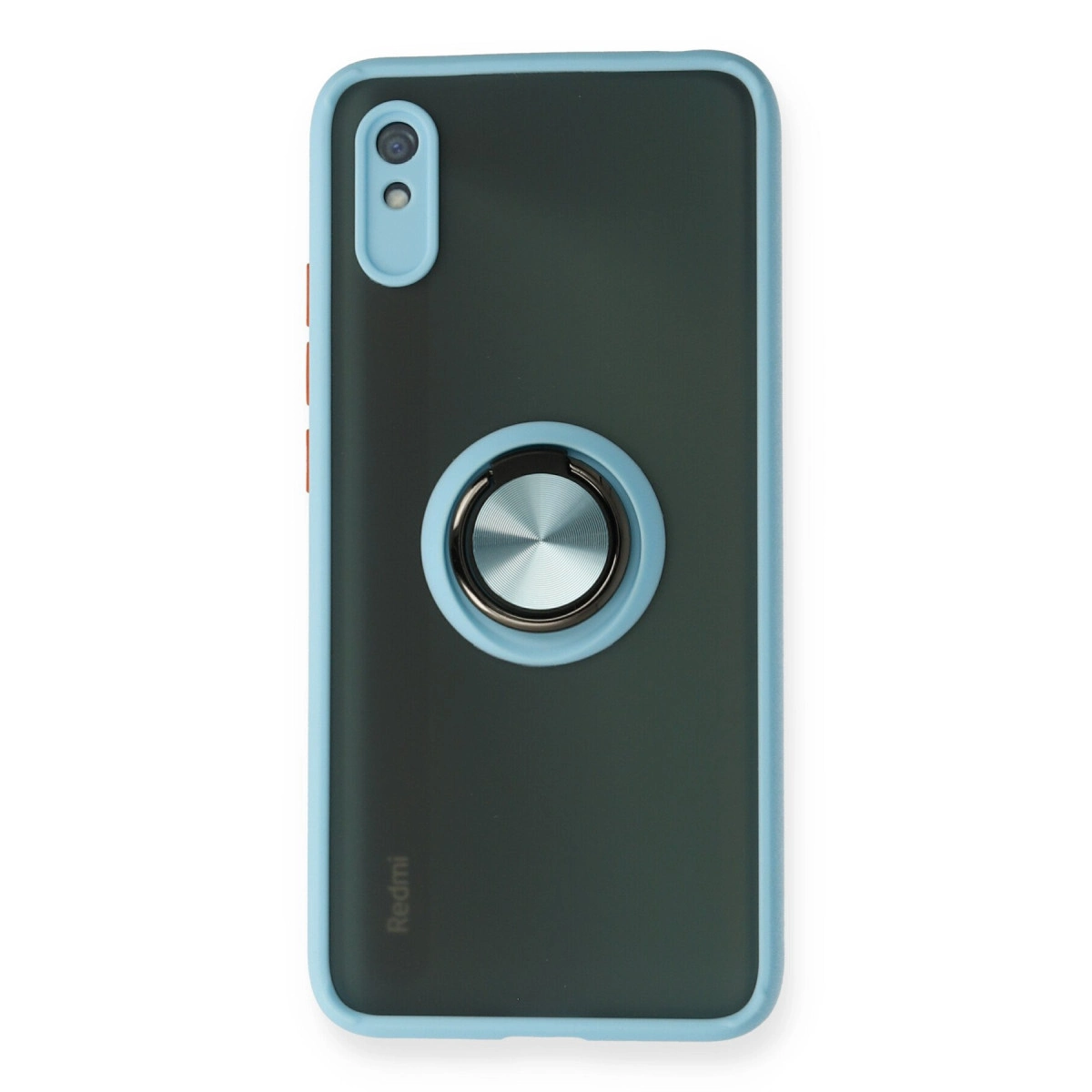 NEWFACE Xiaomi Redmi 9a Uyumlu Montreal Yüzüklü Silikon Kapak Telefon Kılıfı Buz Mavi