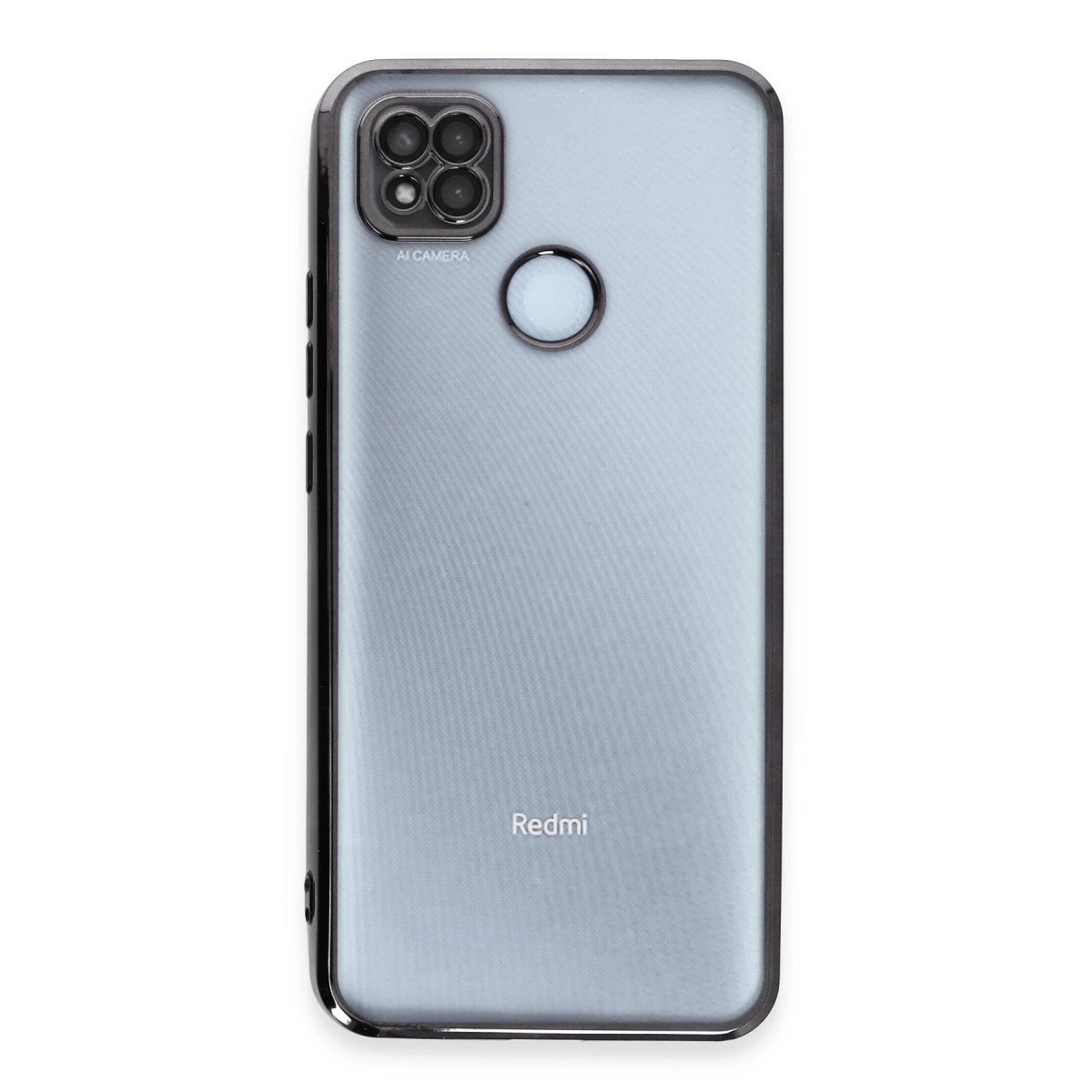 Kamera dizilimi ve parmak izi sensörlü gri telefon.