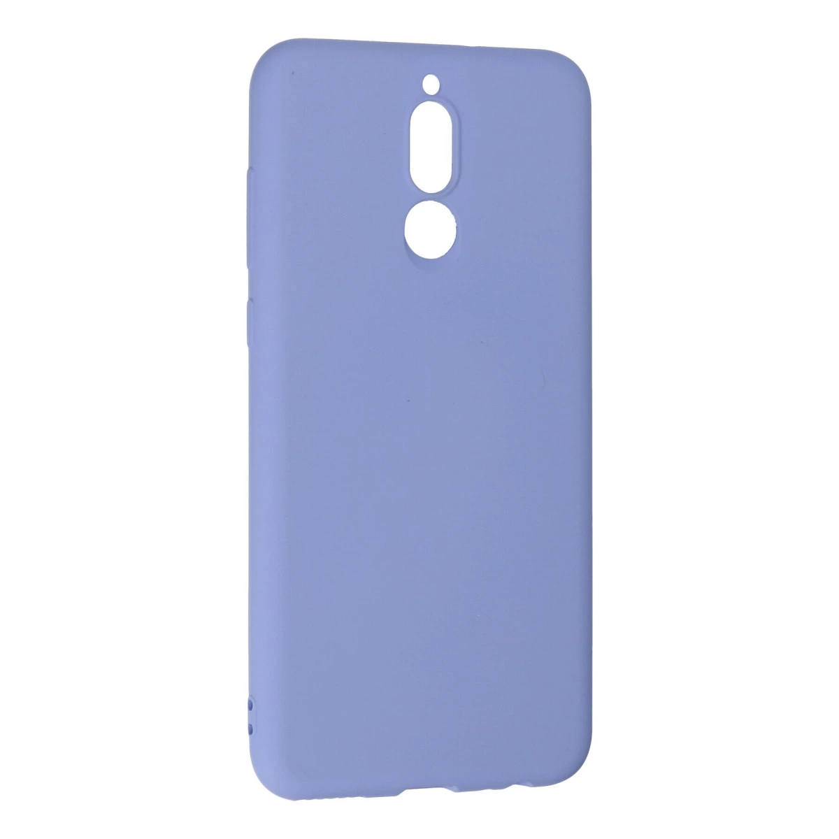 Kamera ve flaş için kesikli lavanta rengi telefon kılıfı.