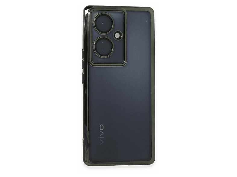 NEWFACE Vivo V29 Lite Uyumlu Kamera Korumalı Lensli Silikon Telefon Kılıfı Yeşil
