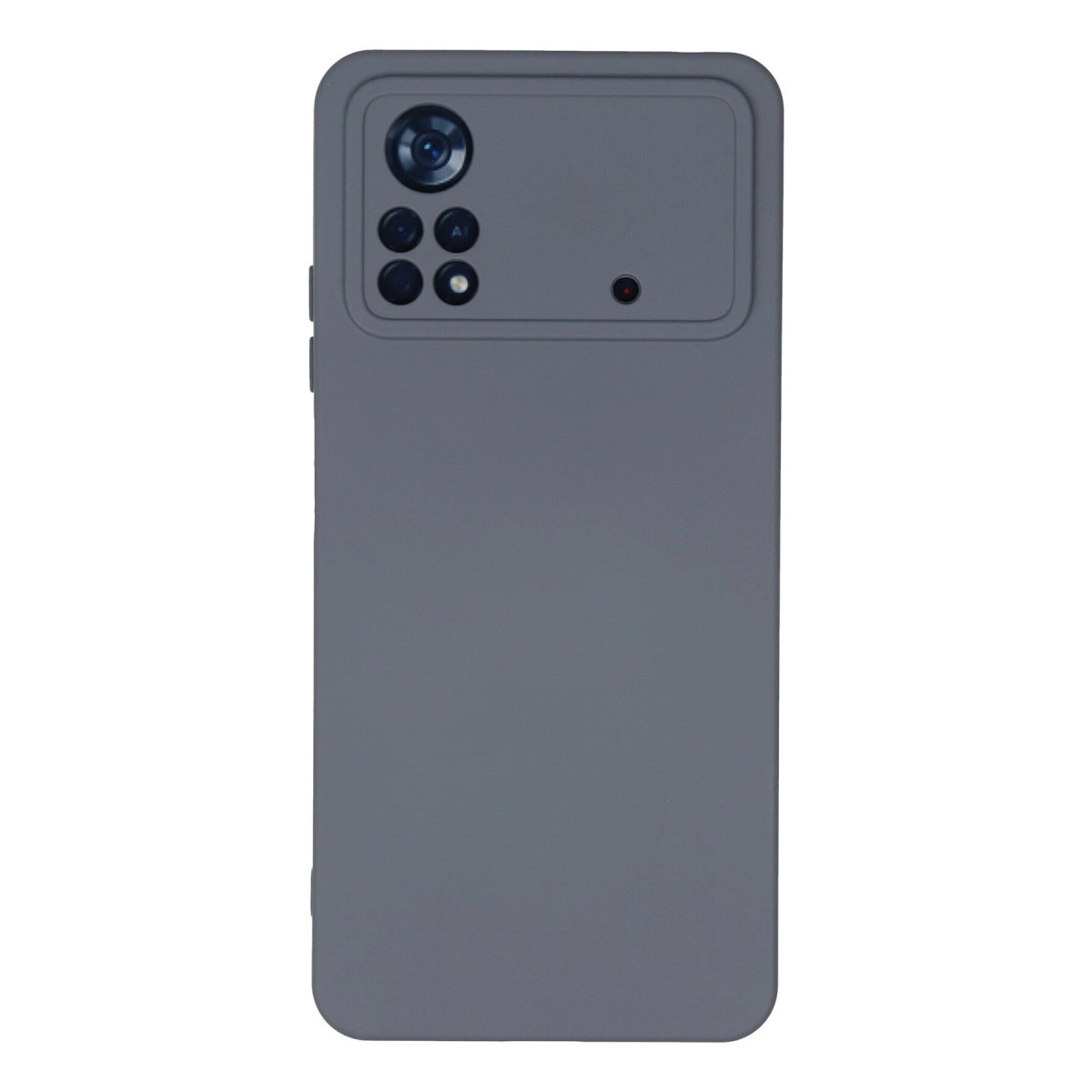NEWFACE Xiaomi Poco X4 Pro 5G Uyumlu Nano İçi Kadife Silikon Telefon Kılıfı Gri