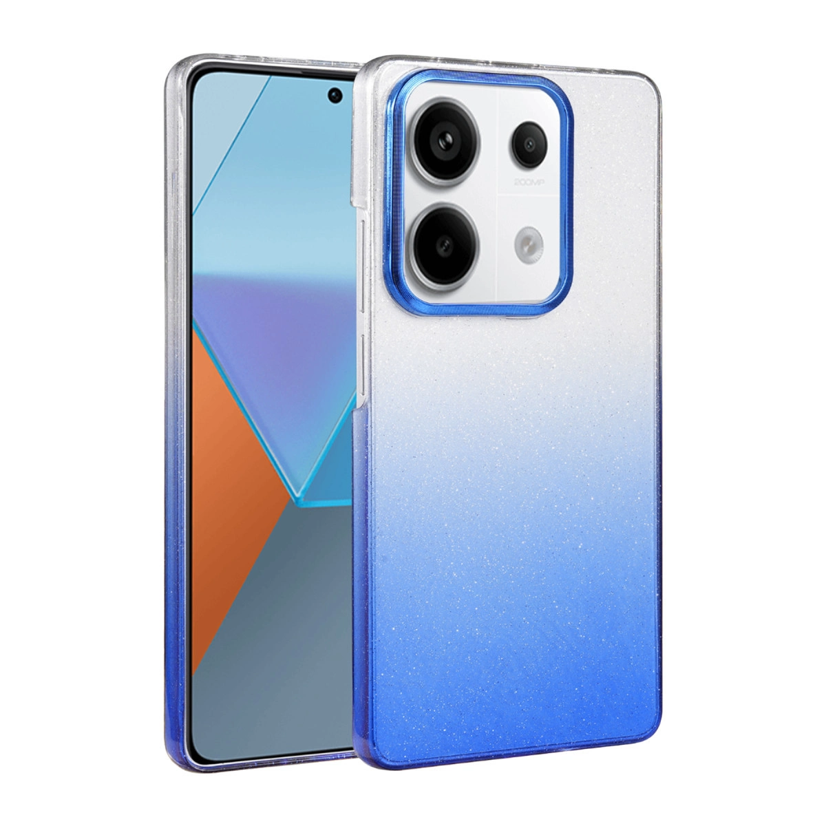 NEWFACE Xiaomi Redmi Note 13 Pro 4G Uyumlu Glossy Kapak Telefon Kılıfı Mavi
