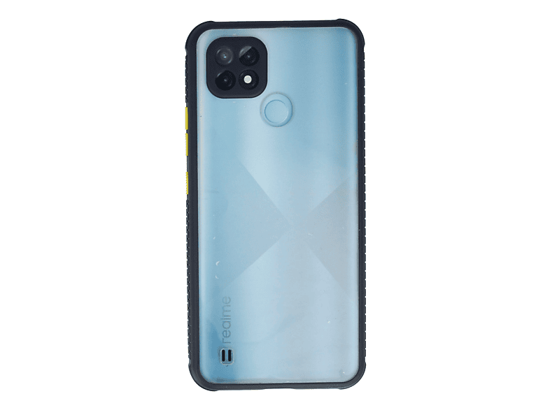 EVIMDEYOKYOK Realme C21 Uyumlu Miami Şeffaf Silikon Telefon Kılıfı Lacivert